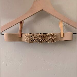 BCBG Maxazria Gold Embellished Belt